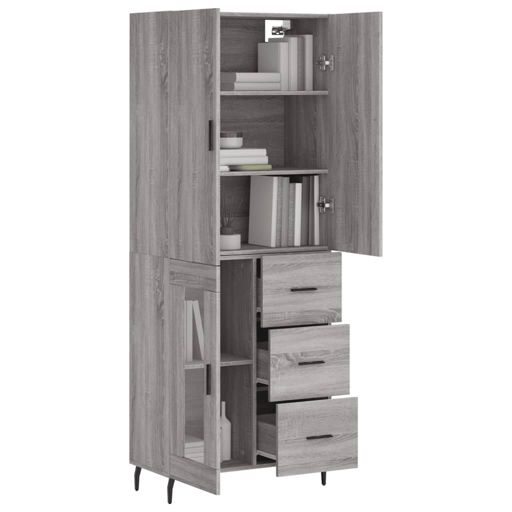 Highboard  Sonoma 69,5x34x180 cm Holzwerkstoff