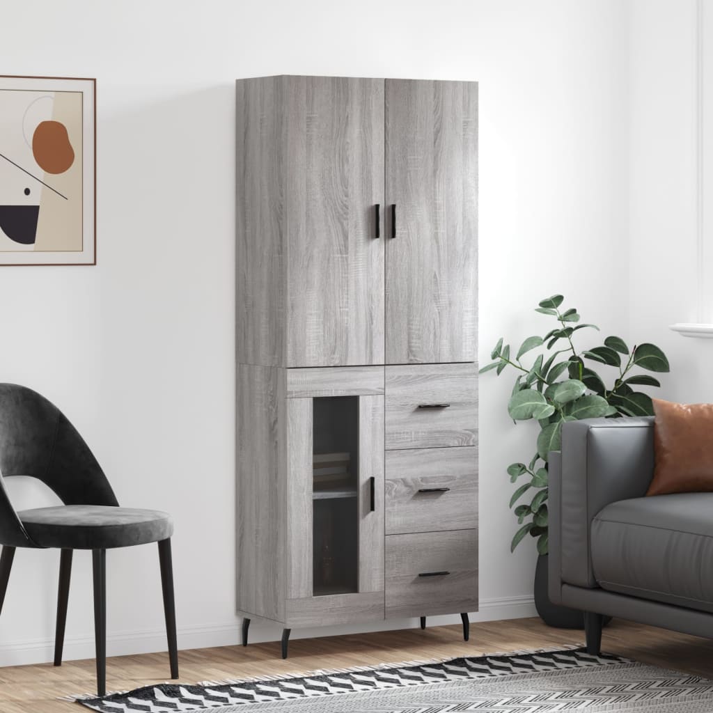 Highboard  Sonoma 69,5x34x180 cm Holzwerkstoff