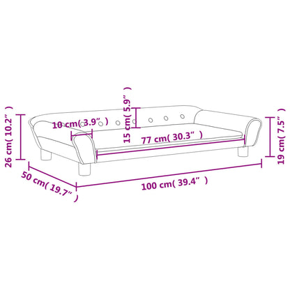 Kindersofa  100x50x26 cm Samt