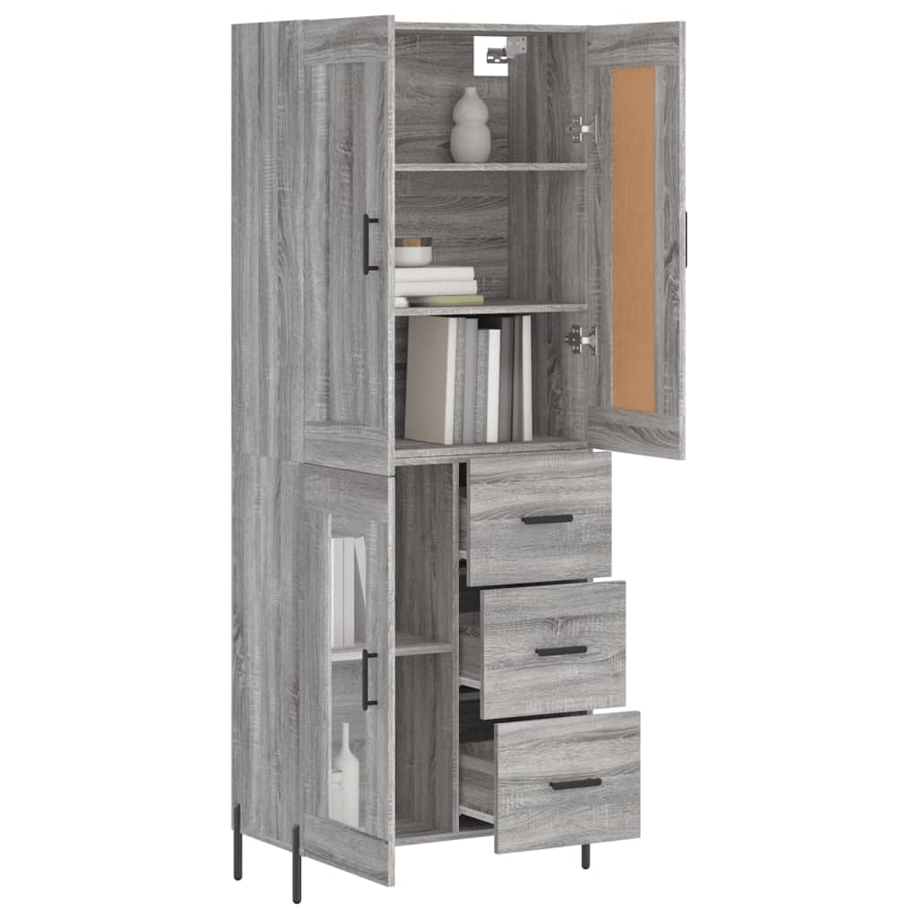 Highboard  Sonoma 69,5x34x180 cm Holzwerkstoff