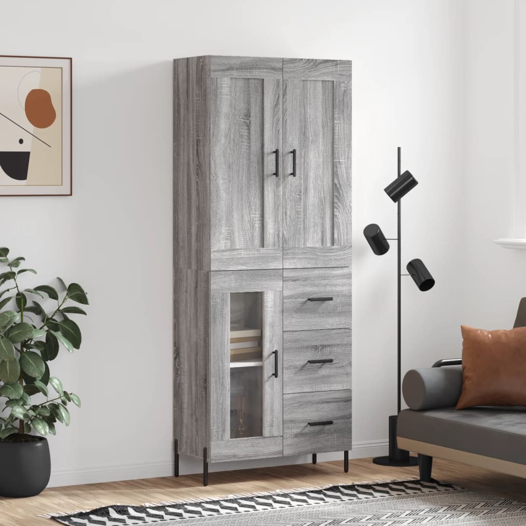 Highboard  Sonoma 69,5x34x180 cm Holzwerkstoff