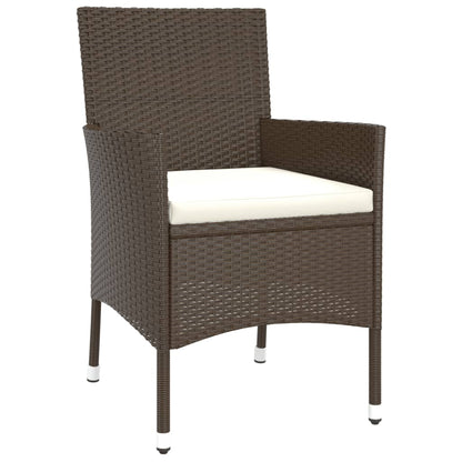 5-tlg. Garten-Bistro-Set mit Kissen  Poly Rattan