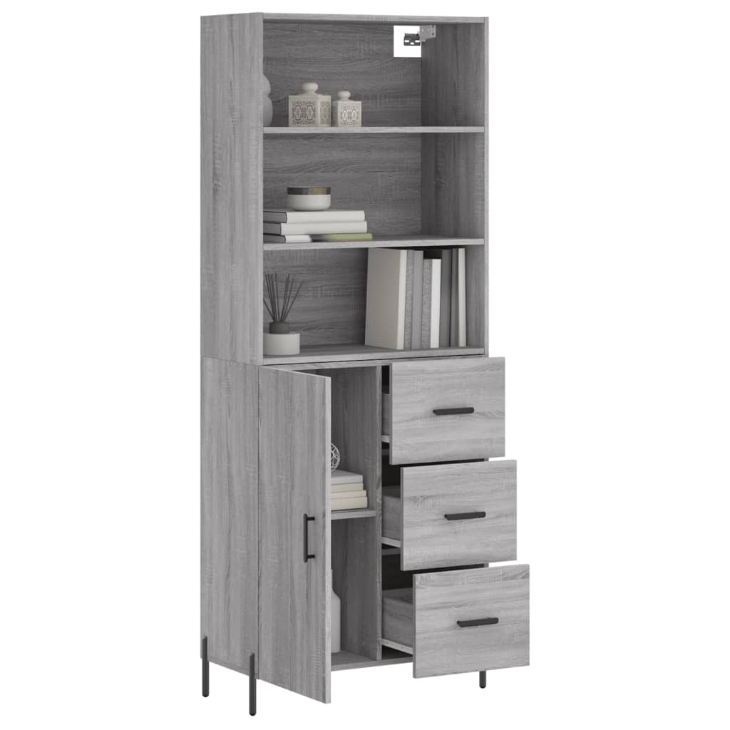 Highboard  Sonoma 69,5x34x180 cm Holzwerkstoff